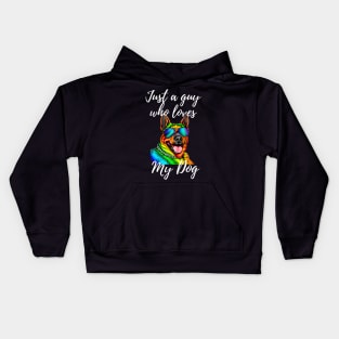 Just a guy who loves my dog Kids Hoodie